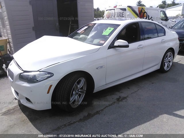 WBAKP9C56EDZ34936 - 2014 BMW 550 XI WHITE photo 2