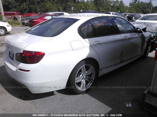 WBAKP9C56EDZ34936 - 2014 BMW 550 XI WHITE photo 4