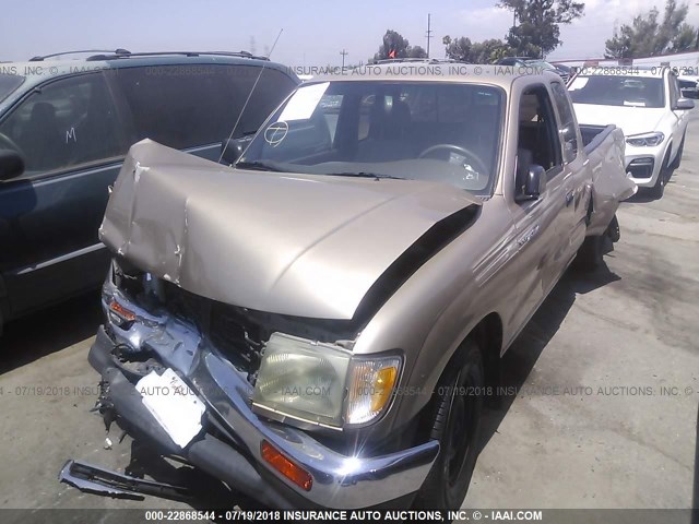 4TAVL52NXVZ221056 - 1997 TOYOTA TACOMA XTRACAB GOLD photo 2