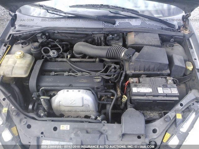 1FAFP38372W321738 - 2002 FORD FOCUS ZTS GRAY photo 10