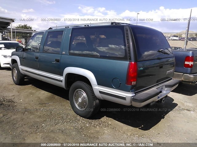 1GNGK26K3NJ325859 - 1992 CHEVROLET SUBURBAN K2500 BLUE photo 3