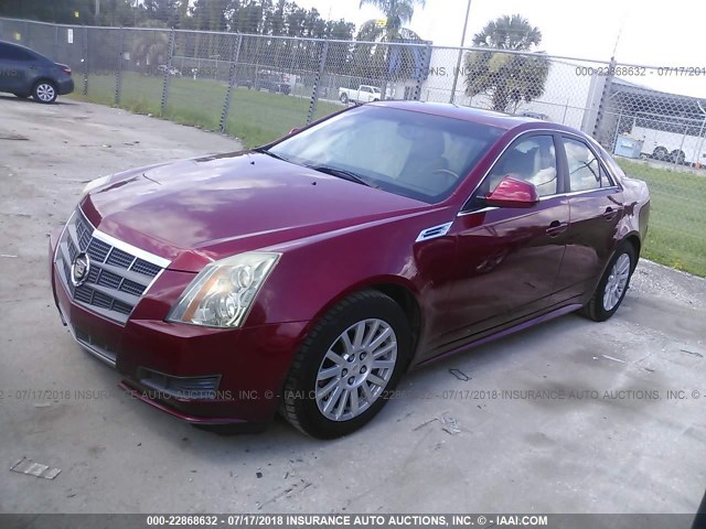 1G6DE5EG3A0103827 - 2010 CADILLAC CTS LUXURY COLLECTION RED photo 2
