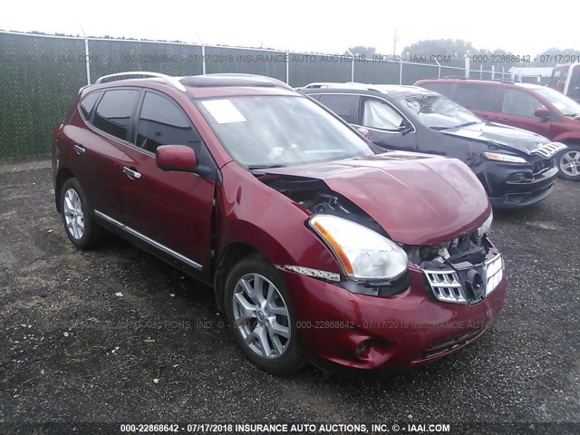 JN8AS5MT0CW287152 - 2012 NISSAN ROGUE S/SV RED photo 1