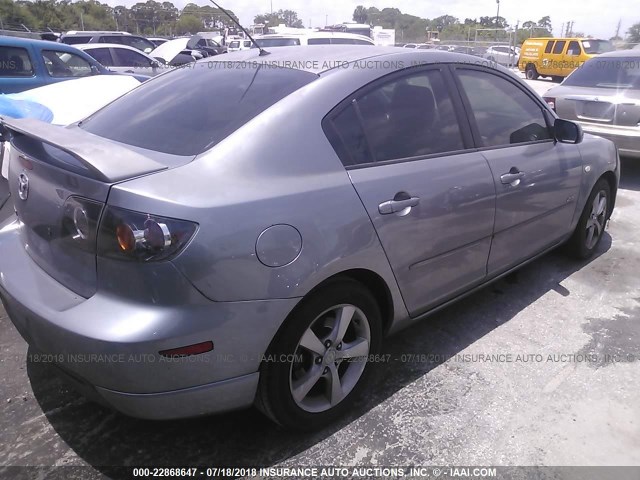 JM1BK123241141832 - 2004 MAZDA 3 S GRAY photo 4