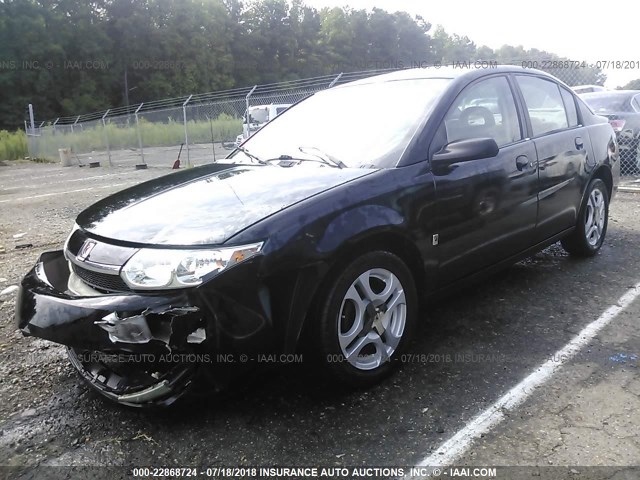 1G8AK52F23Z187779 - 2003 SATURN ION LEVEL 3 BLACK photo 2