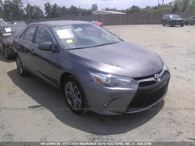 4T1BF1FK6HU734065 - 2017 TOYOTA CAMRY LE/XLE/SE/XSE GRAY photo 1
