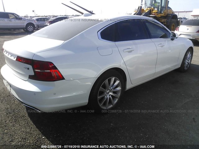 YV1A22MK8H1001807 - 2017 VOLVO S90 T6/MOMENTUM WHITE photo 4