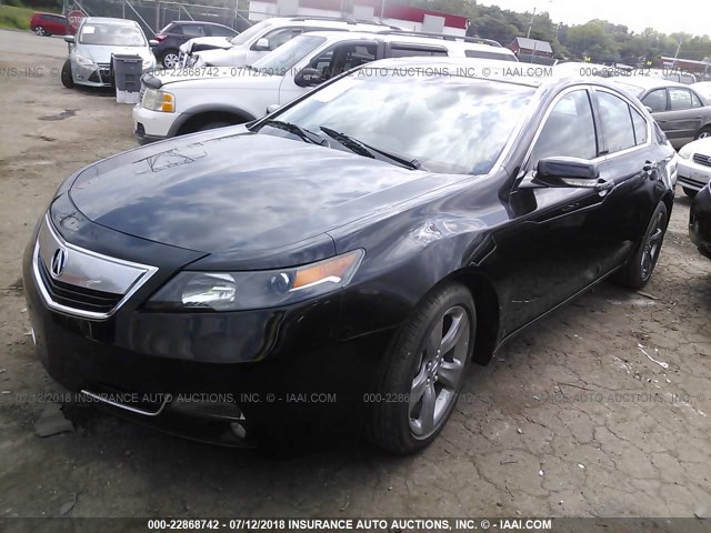 19UUA8F74DA000893 - 2013 ACURA TL ADVANCE BLACK photo 2