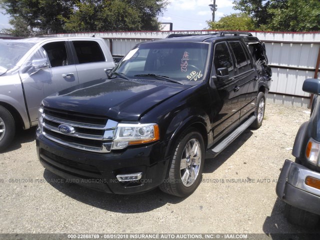 1FMJK2AT8HEA17268 - 2017 FORD EXPEDITION EL LIMITED BLACK photo 2