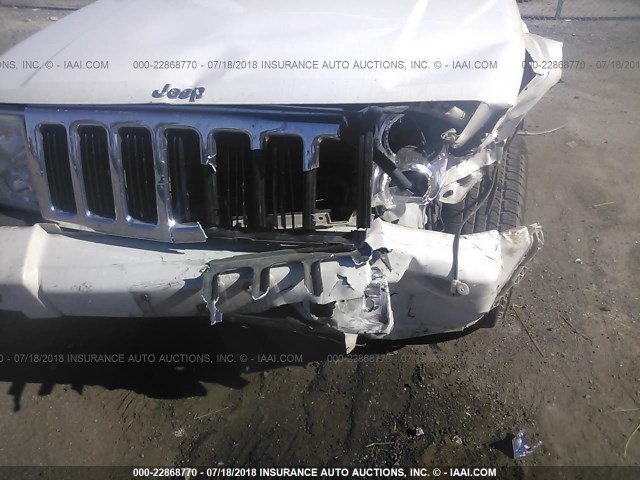 1J8HG58246C300691 - 2006 JEEP COMMANDER LIMITED WHITE photo 6