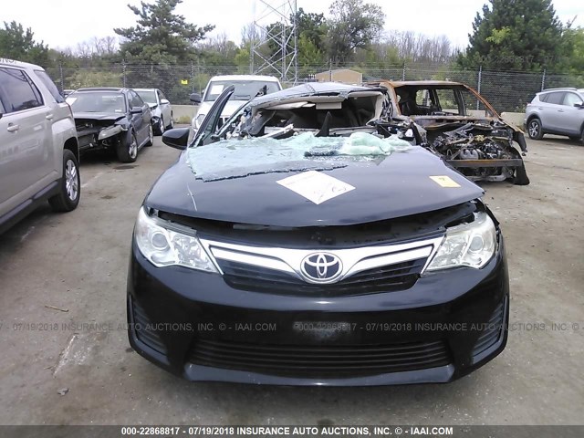 4T4BF1FK9CR260241 - 2012 TOYOTA CAMRY SE/LE/XLE BLACK photo 6
