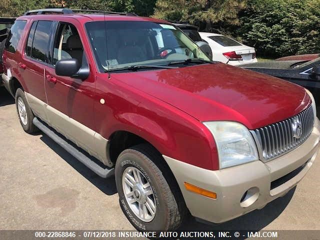 4M2ZU86EX4UJ26758 - 2004 MERCURY MOUNTAINEER  RED photo 1