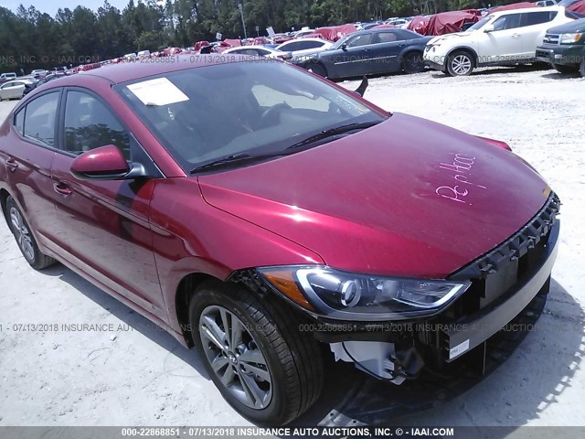 5NPD84LF2JH338635 - 2018 HYUNDAI ELANTRA SEL/VALUE/LIMITED RED photo 1