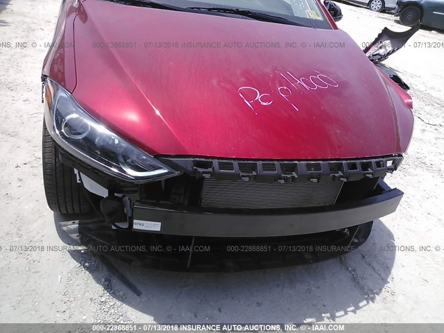 5NPD84LF2JH338635 - 2018 HYUNDAI ELANTRA SEL/VALUE/LIMITED RED photo 6