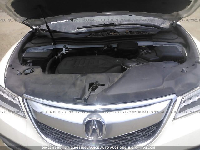 5FRYD4H62FB031153 - 2015 ACURA MDX WHITE photo 10