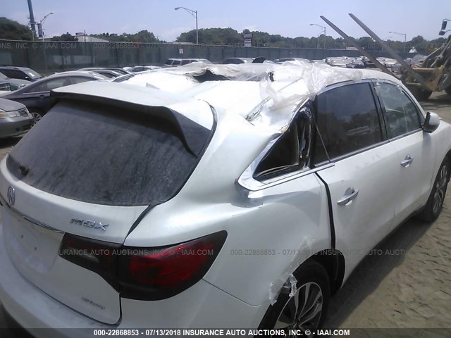 5FRYD4H62FB031153 - 2015 ACURA MDX WHITE photo 6