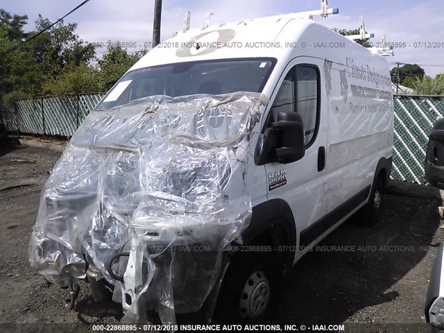 3C6TRVCG2EE121210 - 2014 RAM PROMASTER 2500 2500 HIGH WHITE photo 2