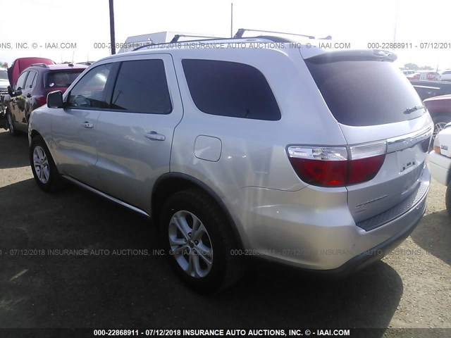 1D4RE4GG6BC634601 - 2011 DODGE DURANGO CREW SILVER photo 3