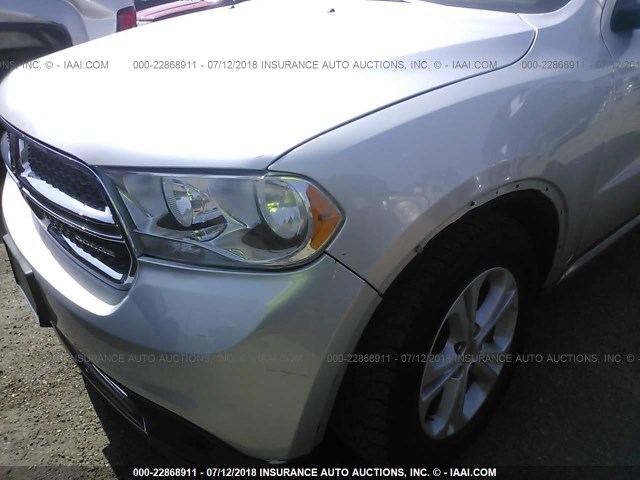 1D4RE4GG6BC634601 - 2011 DODGE DURANGO CREW SILVER photo 6