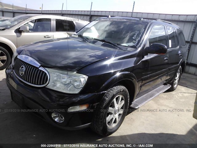 5GADS13S052372675 - 2005 BUICK RAINIER CXL BLACK photo 2