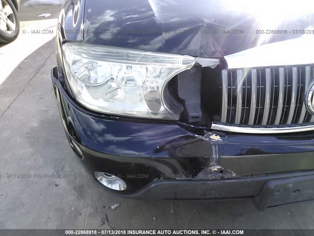 5GADS13S052372675 - 2005 BUICK RAINIER CXL BLACK photo 6