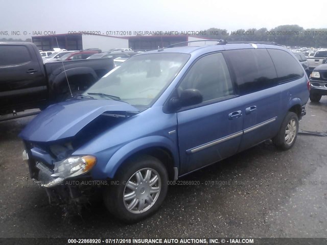 2A4GP54L37R175512 - 2007 CHRYSLER TOWN & COUNTRY TOURING BLUE photo 2