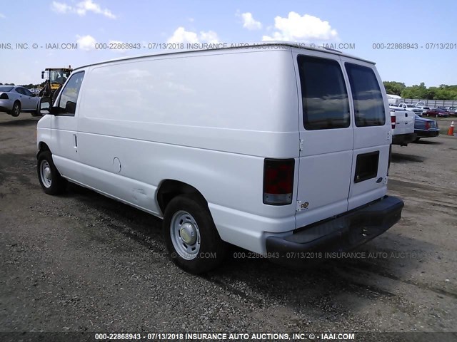 1FTRE14W96HA39306 - 2006 FORD ECONOLINE E150 VAN WHITE photo 3