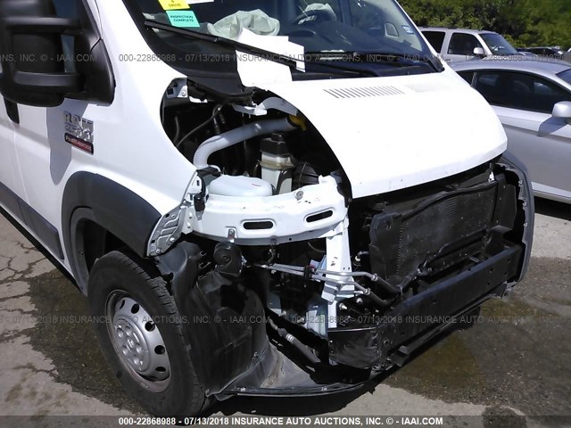 3C6TRVDG5JE105270 - 2018 RAM PROMASTER 2500 2500 HIGH WHITE photo 6