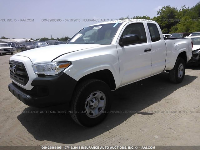 5TFRX5GNXGX071189 - 2016 TOYOTA TACOMA ACCESS CAB/SR/SR5 WHITE photo 2