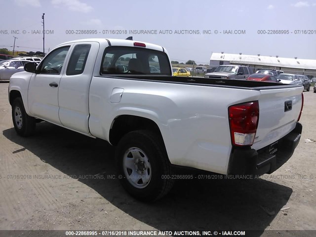 5TFRX5GNXGX071189 - 2016 TOYOTA TACOMA ACCESS CAB/SR/SR5 WHITE photo 3