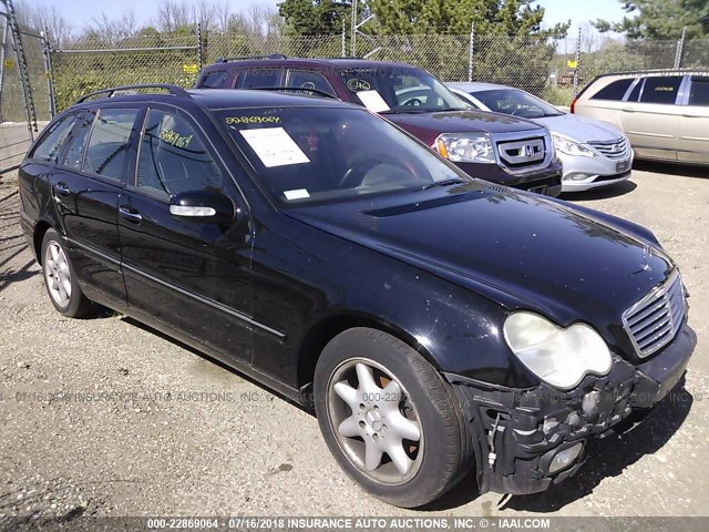 WDBRH84JX4F445820 - 2004 MERCEDES-BENZ C 320 4MATIC BLACK photo 1