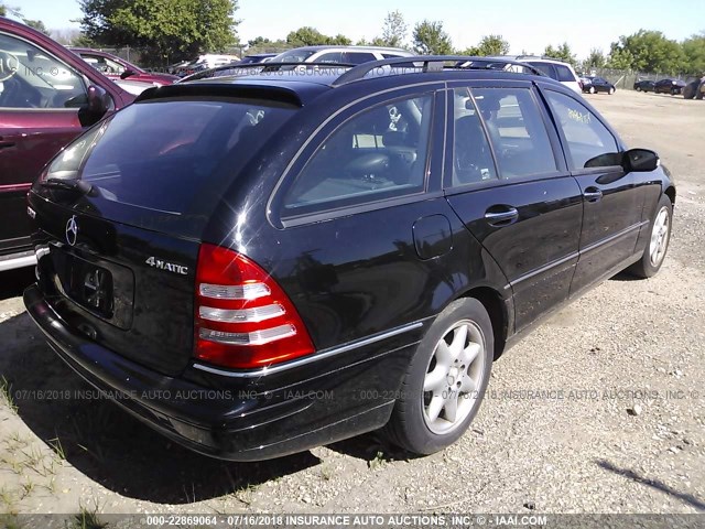 WDBRH84JX4F445820 - 2004 MERCEDES-BENZ C 320 4MATIC BLACK photo 4