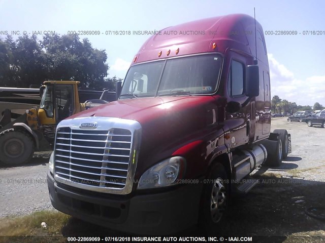 1FUJGLDRXBLAV6874 - 2011 FREIGHTLINER CASCADIA 125  RED photo 2