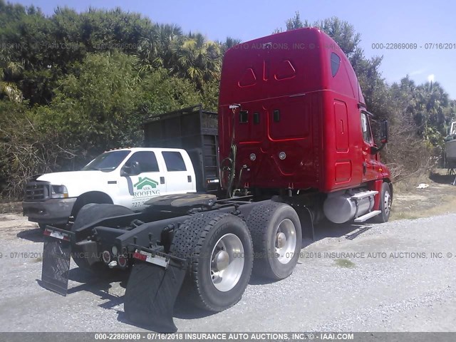 1FUJGLDRXBLAV6874 - 2011 FREIGHTLINER CASCADIA 125  RED photo 4