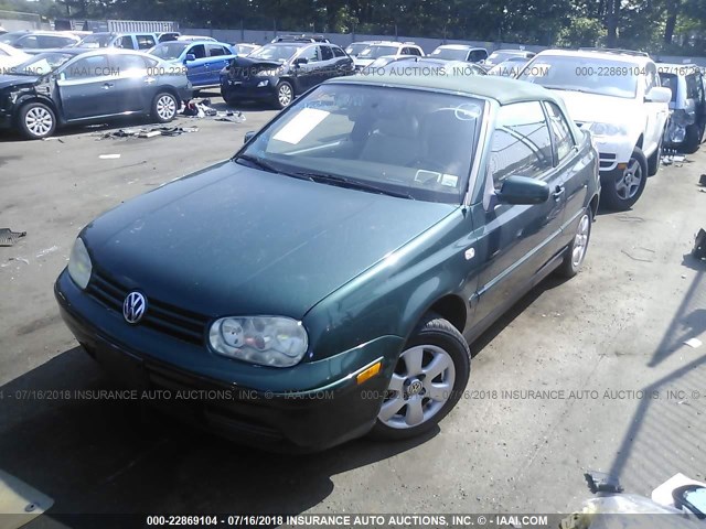 3VWDC21V31M816095 - 2001 VOLKSWAGEN CABRIO GLX 绿色 照片 2
