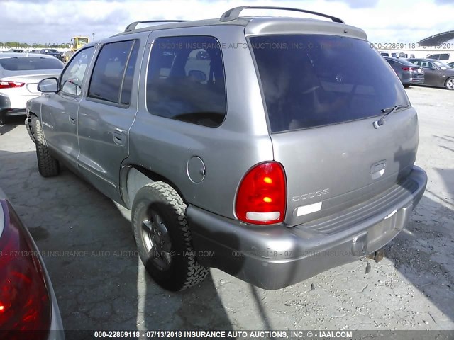 1B4HR28Z61F500280 - 2001 DODGE DURANGO ნაცრისფერი ფოტო 3