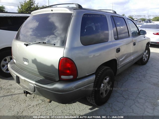 1B4HR28Z61F500280 - 2001 DODGE DURANGO ნაცრისფერი ფოტო 4