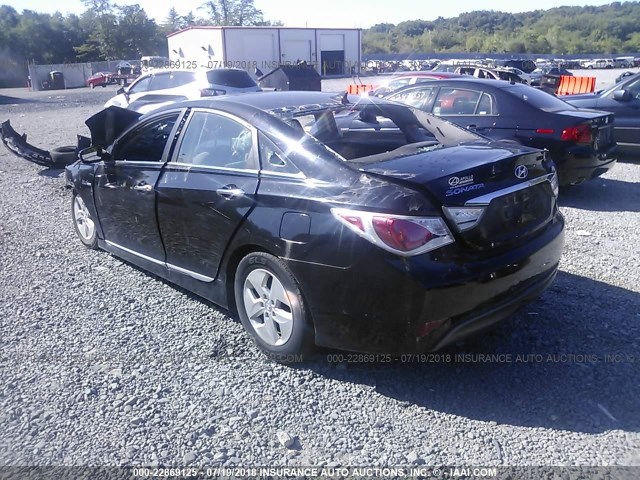 KMHEC4A43BA005966 - 2011 HYUNDAI SONATA HYBRID BLACK photo 3