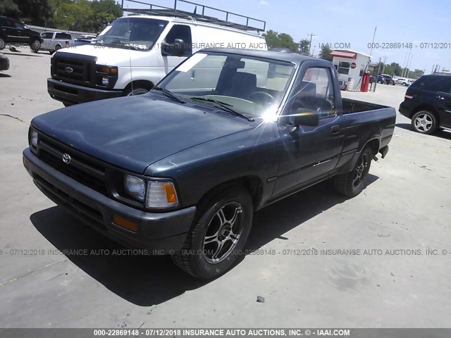 4TARN81A3RZ267104 - 1994 TOYOTA PICKUP 1/2 TON SHORT WHLBASE STB BLUE photo 2