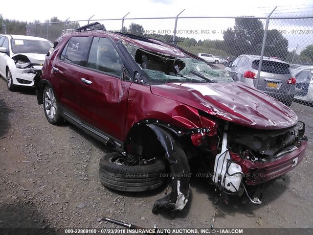 1FM5K8F81HGC23898 - 2017 FORD EXPLORER LIMITED 红色 照片 1