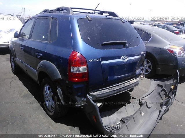 KM8JN12D76U299608 - 2006 HYUNDAI TUCSON GLS/LIMITED Dark Blue photo 3