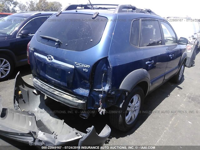 KM8JN12D76U299608 - 2006 HYUNDAI TUCSON GLS/LIMITED Dark Blue photo 4