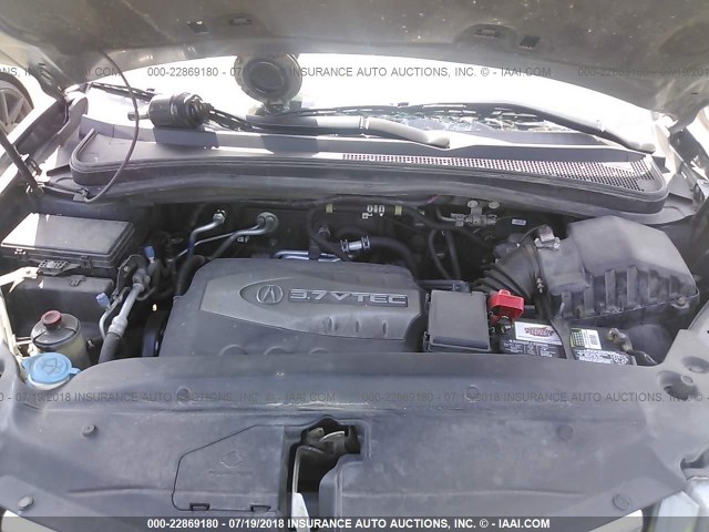 2HNYD28609H508189 - 2009 ACURA MDX TECHNOLOGY GRAY photo 10