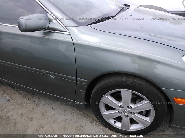 JTHBA30GX65175094 - 2006 LEXUS ES 330 GREEN photo 6