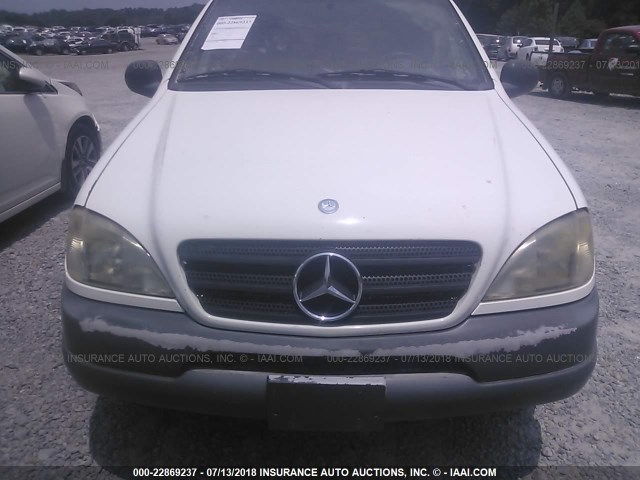 4JGAB54E5WA021250 - 1998 MERCEDES-BENZ ML 320 WHITE photo 6