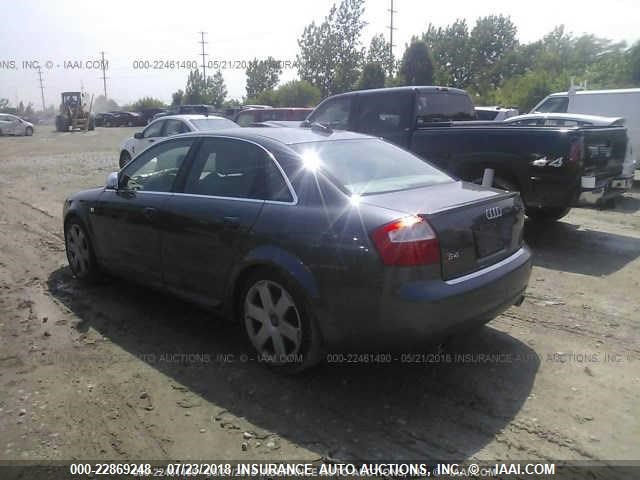 WAUPL68E44A274923 - 2004 AUDI S4 BLUE photo 3