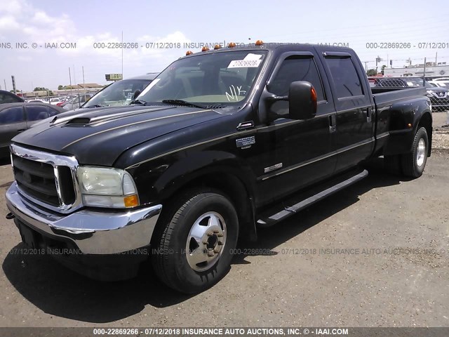 1FTWW32P33EB43729 - 2003 FORD F350 SUPER DUTY BLACK photo 2