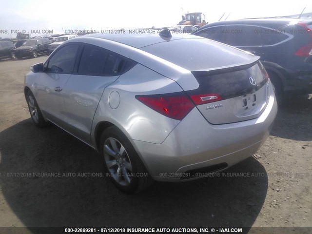 2HNYB1H48CH500931 - 2012 ACURA ZDX TECHNOLOGY SILVER photo 3