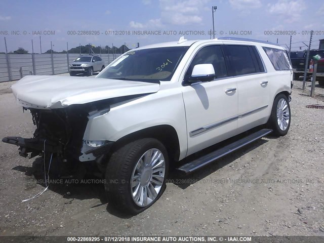 1GYS3UKJ8FR564099 - 2015 CADILLAC ESCALADE ESV PLATINUM თეთრი ფოტო 2