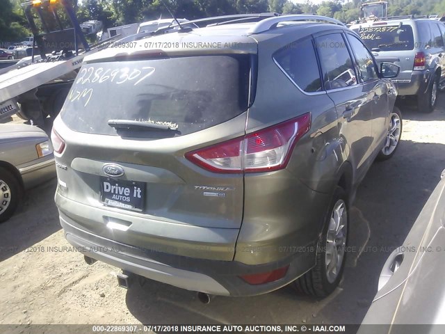 1FMCU9J94DUC45929 - 2013 FORD ESCAPE TITANIUM GREEN photo 4